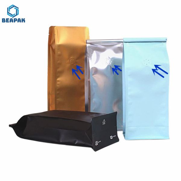 Heat Seal Printing 750g Aluminum Foil Packaging Coffee Bags