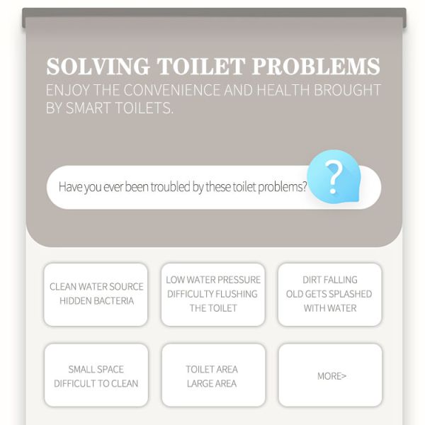 Elongated Bowl Smart Toilet Equipped With Siphon Jet Flushing Method