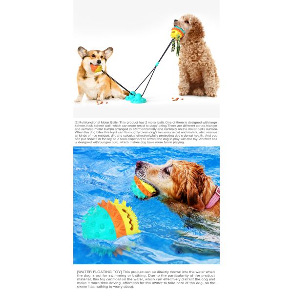 Меля любимец зубов взаимодействующий забавляется OEM шарика собаки сильного высасывателя неуничтожаемый оживленный