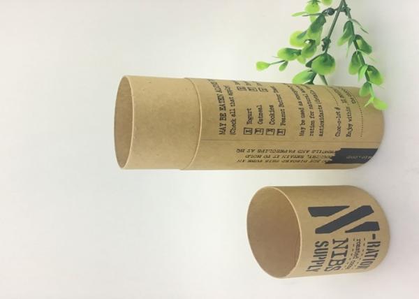Cartón de cilindro impreso a medida de grado alimenticio forma redonda recipiente Kraft artesanía compostable embalaje de tubos de papel café té