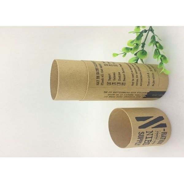 Cartón de cilindro impreso a medida de grado alimenticio forma redonda recipiente Kraft artesanía compostable embalaje de tubos de papel café té