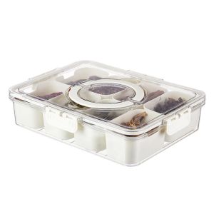 Caja de plástico de 8 compartimientos Caja de almacenaje Caja de seguro Caja de contenedores Refrigerador Conservación fresca