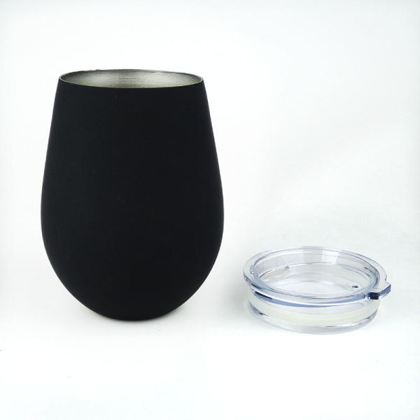 Double Wall Seal Lid Black Matte Stainless Steel Vacuum Coffee Mug