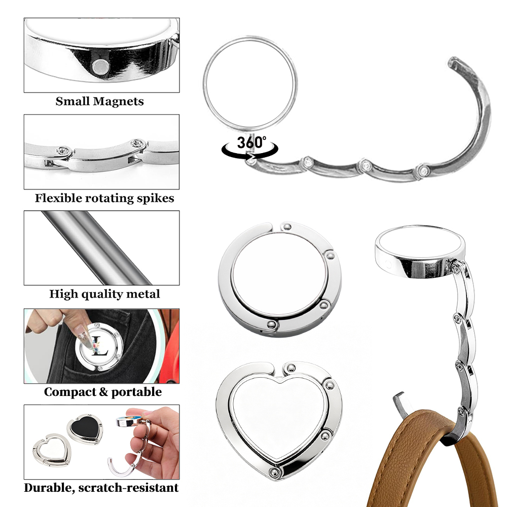 Heart Shape Sublimation Blank Bag Hook Custom Bag Hanger
