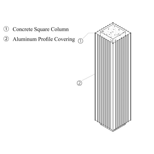 SONCAP Certified 3.5mm Cured Metal Column Covers For Metro Station