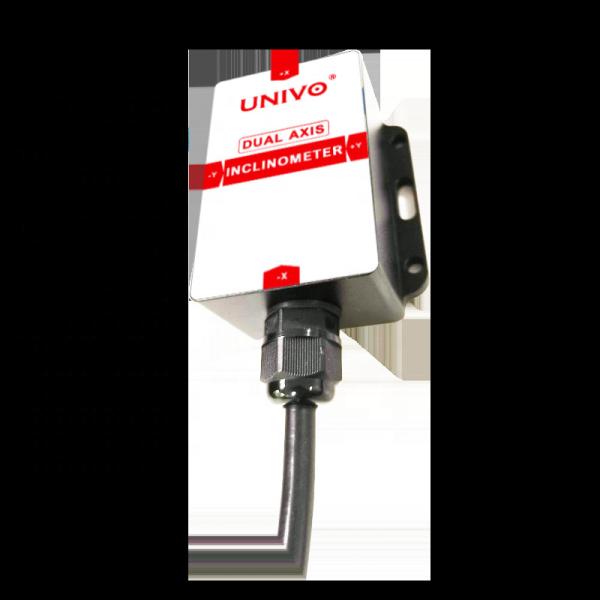 Inclinômetro de duplo eixo de alta precisão UNIVO UBIS-828 4-20mA 0-24mA 0-5V 0-10V Sensor de ângulo