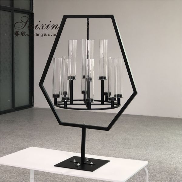 ZT-577 Новый 12-рукавный золотой металлический подсвечник для свадебных центров