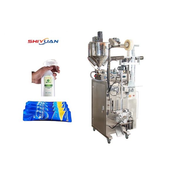 Vertical Liquid Paste Sachet Filling Packing Machine Three Side Back Seal