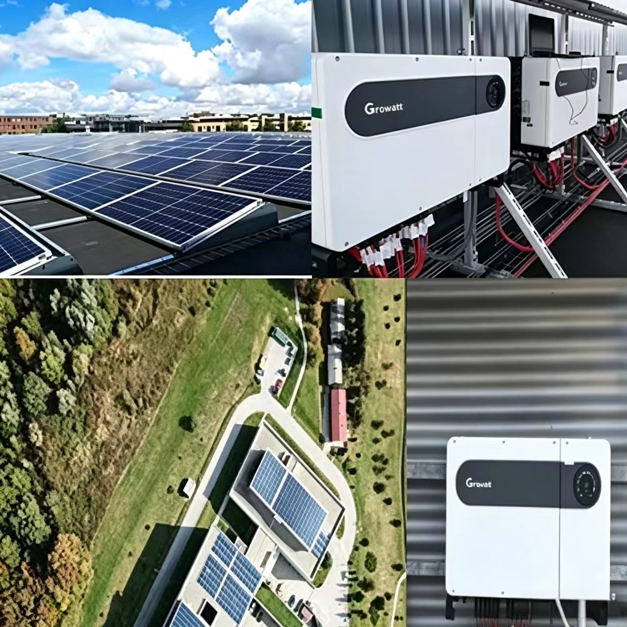 Growatt MIN 7000~10000 TL‑X2 On‑Grid Solar Inverter 7‑10kW Dual MPPT Natural Cooling IP66 OLED Touch Display PV Inverter for Home Commercial Solar Power System