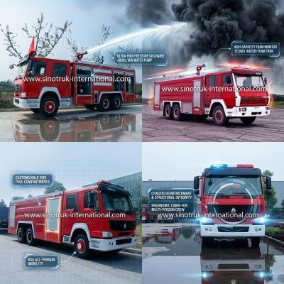 Compact Structure Emergency Fire Engine Vehicles / Firefighter Trucks
