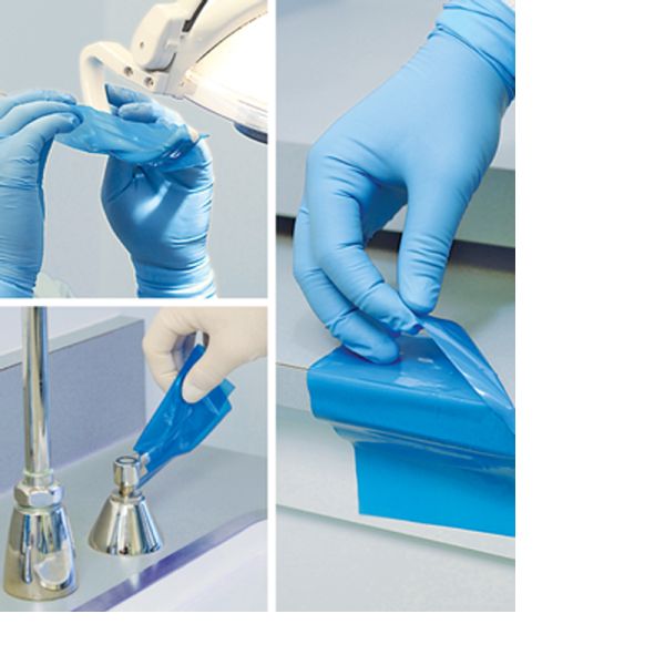 Зубоврачебная клейкая лента поверхностного барьера покрывает ленту татуировки с коробкой распределителя