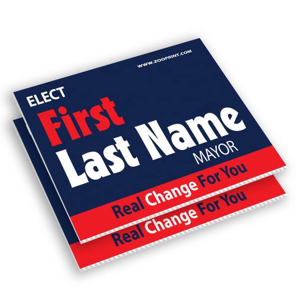 12x18, 24x18, 24x24, 36x24 4mm Corrugated Plastic Yard Signs Printing Coroplast Signs
