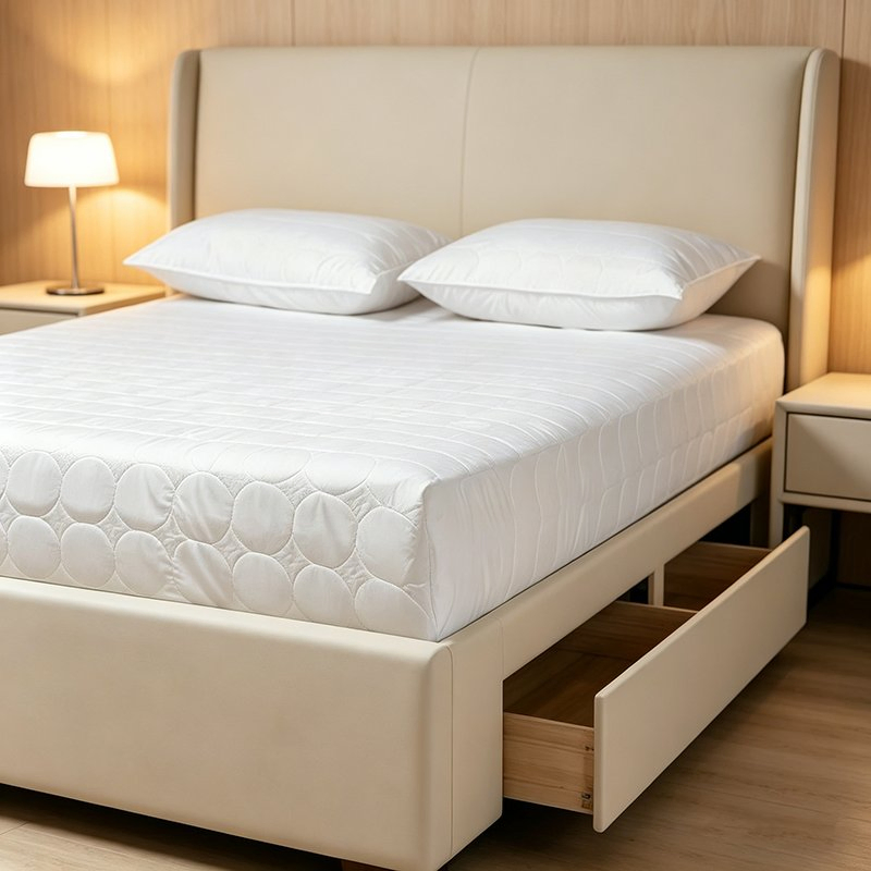 Extra Space Storage Drawers Under Solid Bed Frame