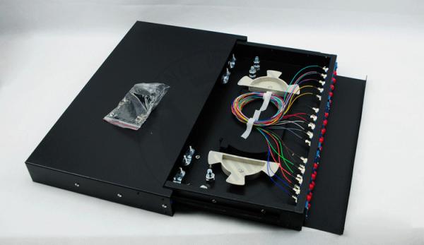 XYFiber 24Port  Slidable Fiber Optic Terminal Box , Fiber Patch Panel 1U 19 inch