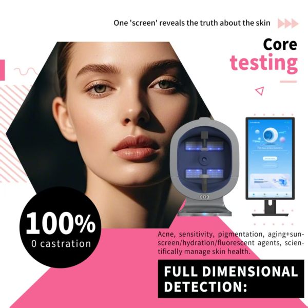 2in1 Intelligence Full Facial Detection Scalp Scanner 3D AI Facial Skin Analyzer
