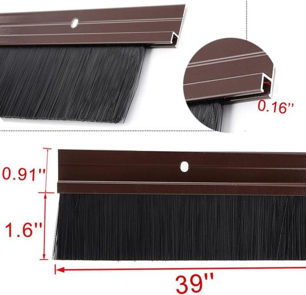 OEM ODM Nylon Bristle Bottom Door Seal Brush Strip For Home