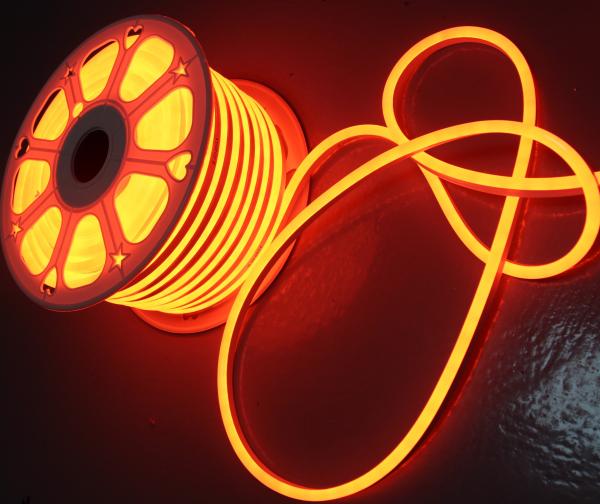 orange 12v mini led neon flex light 7x15mm replacement neon tubes 2835 smd flexible strip rope ip68 injection