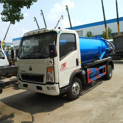 266HP 6m³ Sewage Suction Truck For Dirty Water Euro 2 Manual Transmission Type