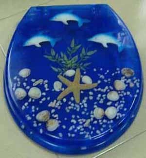 resin toilet seat cover,MDF toilet seat,PP toilet seat,sea star,shell transparent