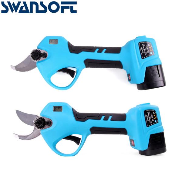 SWANSOFT Cordless Electric Battery pruning shears power display HD digital display cutting number electric pruner shear