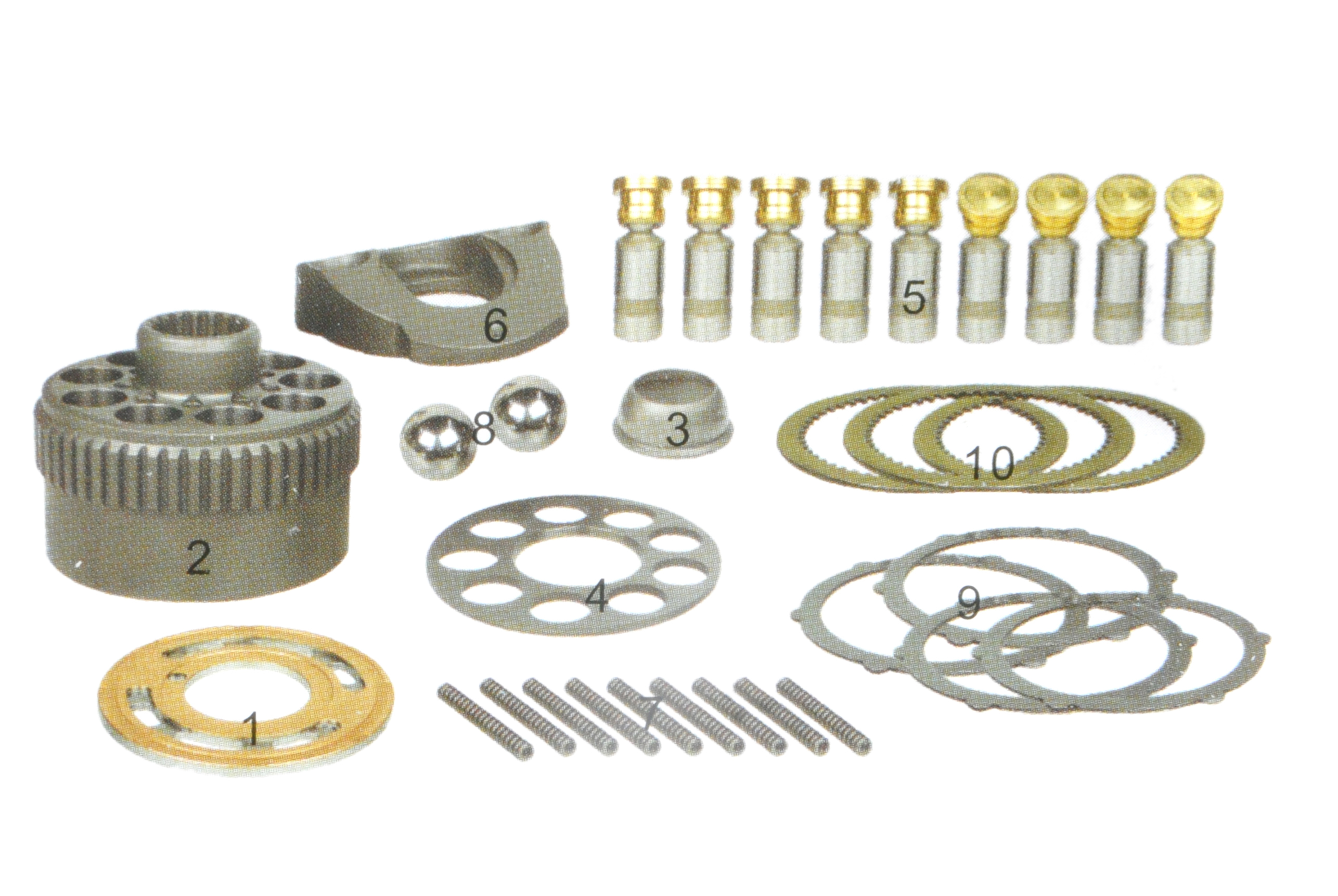 Excavator Hydraulic Spare Parts AP12 SBS80 SBS120 SBS140 Piston Pump Repair Kit