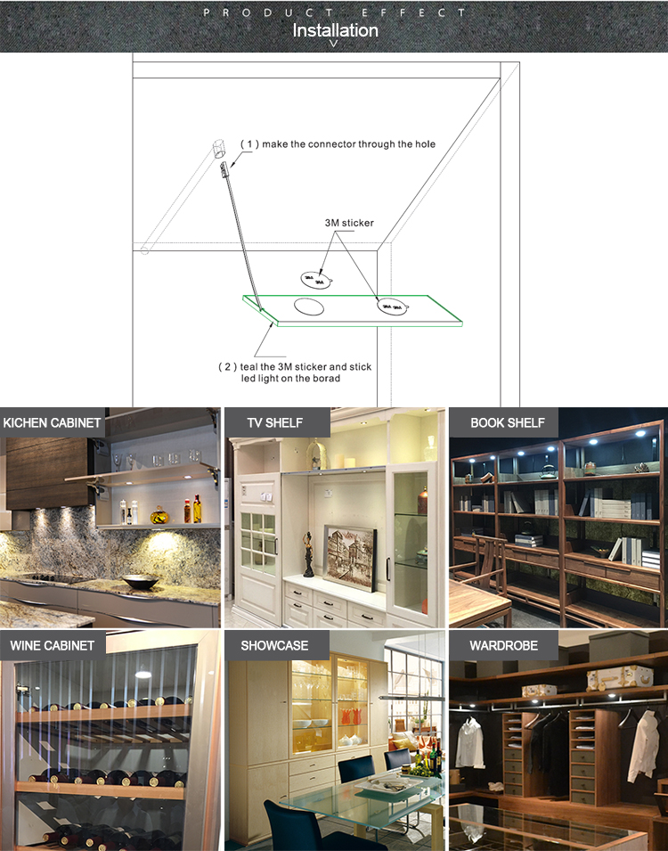 Kitchen LED Tape Lighting Kit For Furniture Surface Mount LED Strip Lights 120lm/w