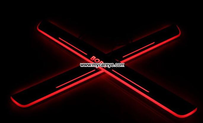 Volkswagen VW Bora car moving door floor lights LED door scuff plate light