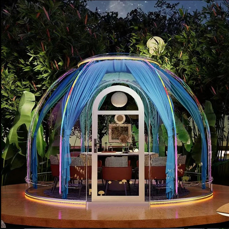 Hotel PC Sheet Full 360 Degree Sound Insulation Flame Retardant Bubble House Dome Tent for Outdoor Events