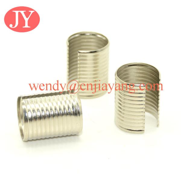 Silver color Folder Leather Cord Buckle Round Rope Clip End Clasps