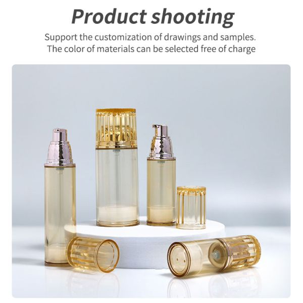 AS Collar 20lm 30ml 50lm Airless Pump Spray Bottle for Sunscreen and Vacuum Cream Pump Bottle in Cosmetic Packaging