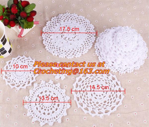 Assorted color handmade crochet Crocheted Doilies for wedding, Crochet Doily, doily, cup