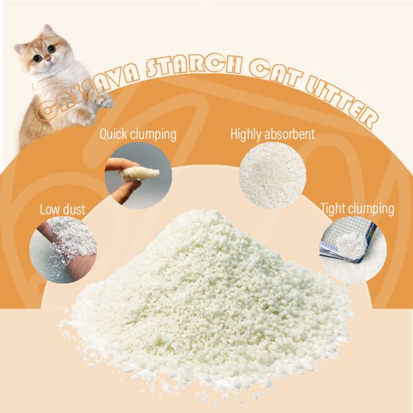 Beauty Products Dust-Free Super Absorption Cassava Cat Litter Solid Clumping Pet Products
