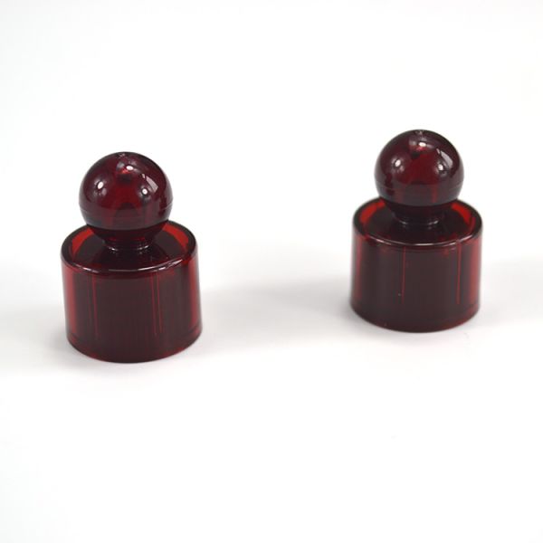 Récipient en plastique pour parfum cosmétique en rouge avec couvercle à vis de 12 mm