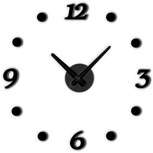SH-34 Beautiful Black Acrylic Wall Decoration Contemporary Wall Clock