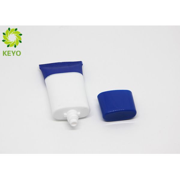 White Color Flat Type PE Cosmetic Cream Tube 30ml 1OZ Cream Soft Tube