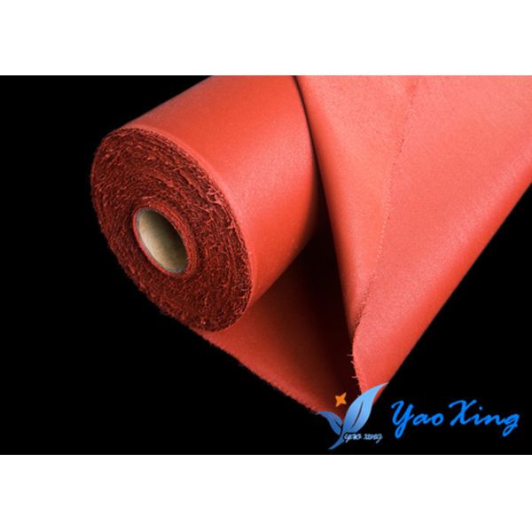 Gray Silicone Coated Glass Cloth , Fireproof Silicone Coated Glass Fiber Fabric