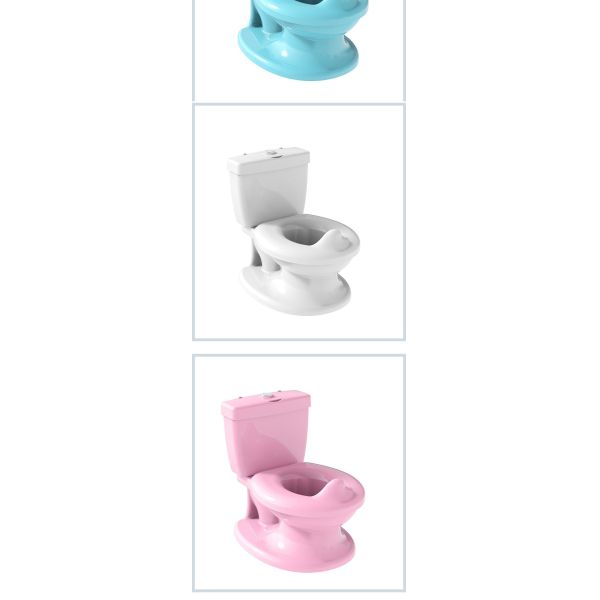 Solid Pattern White Blue Pink Baby Training Potty EN71 Test Certification with Flushing Sound