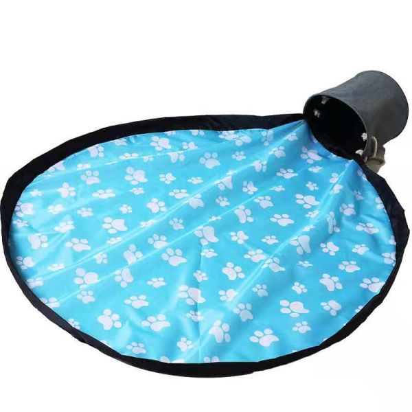 Toy Storage Bag with large play mat Kids Organizer Baskets with removable play mat  Indoor & Outdoor toy Quick Collapsible Bin