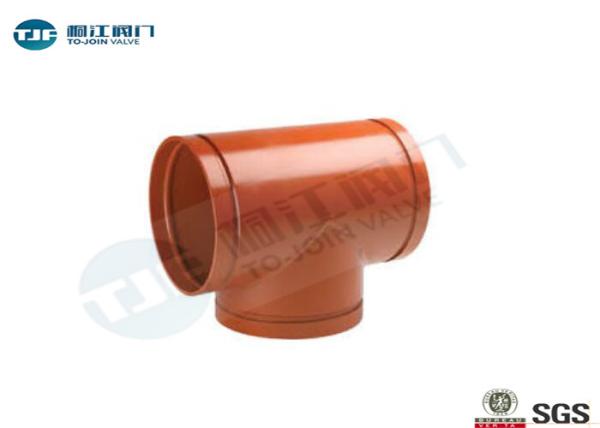 Durable Grooved Pipe Coupling / Equal Tee Ductile Iron Material Made
