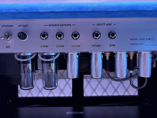 Custom D Style Steel String Singer Head 20W 50W 100W with Suede Blue Color, Grand Amplifier SSS Model