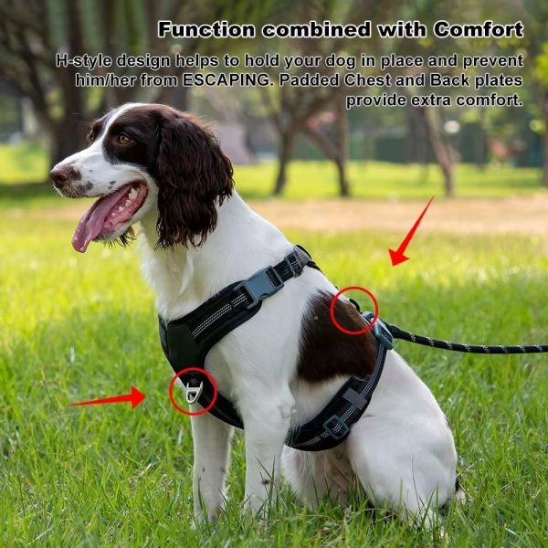 H Shape Comfortable Dog Harness Waterproof Pet Harness Leather Front Chest Design For Summer Use