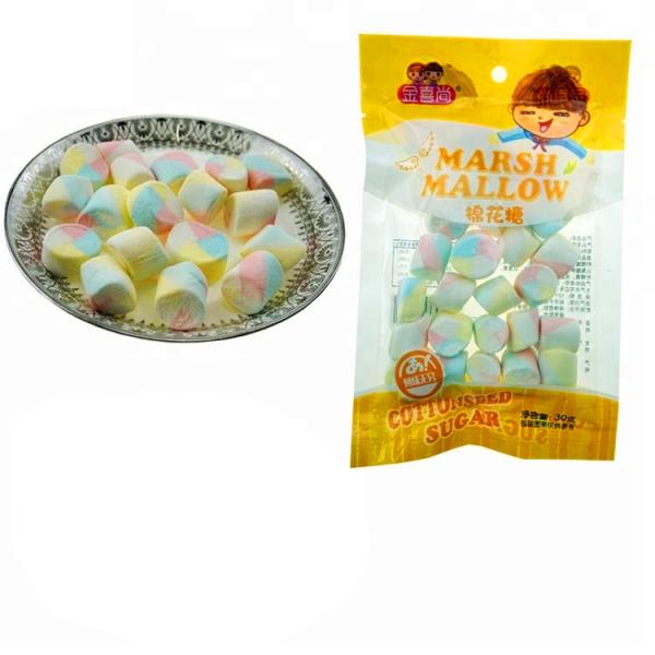 4 Color Mini Fruit Flavored Marshmallows Aerated Fruit Halal Confectionery