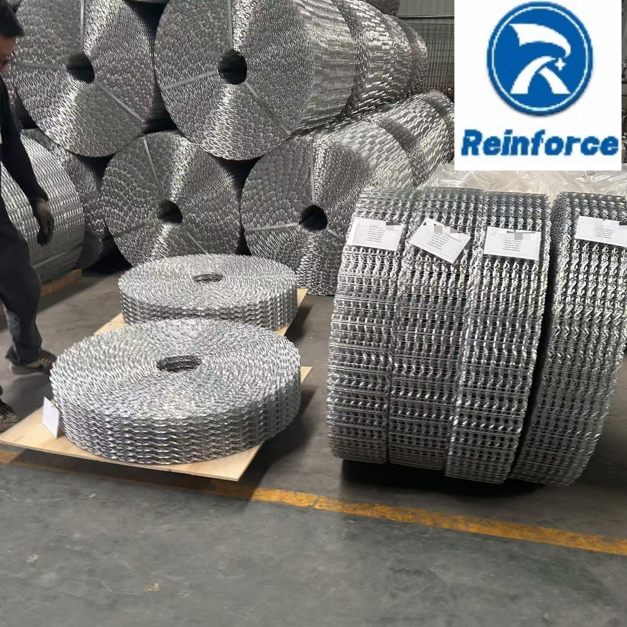 Anti Corrosion Six Lines Close Fitting Concrete Pipeline Reinforced Mesh