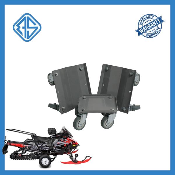 3 Pieces Snowmobile Ski Dolly Set  1500 Pounds Base Mover Stamping Wheel