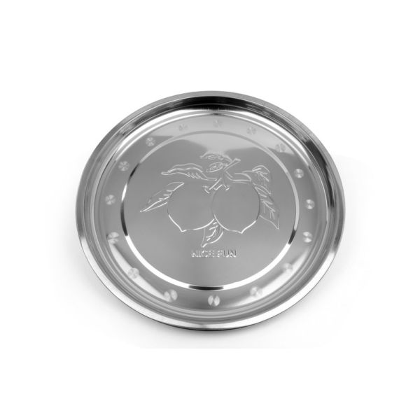 SGS 50cm Large Round Stainless Steel Tray
