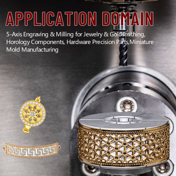 G5-220 Jewelry Cutting & MillingMini 5-axis Machine Five Axis Jewelry Carving Machine Featuring Max Speed 60000 Rpm Main Spindle and Transmission Components for Accurate Carving