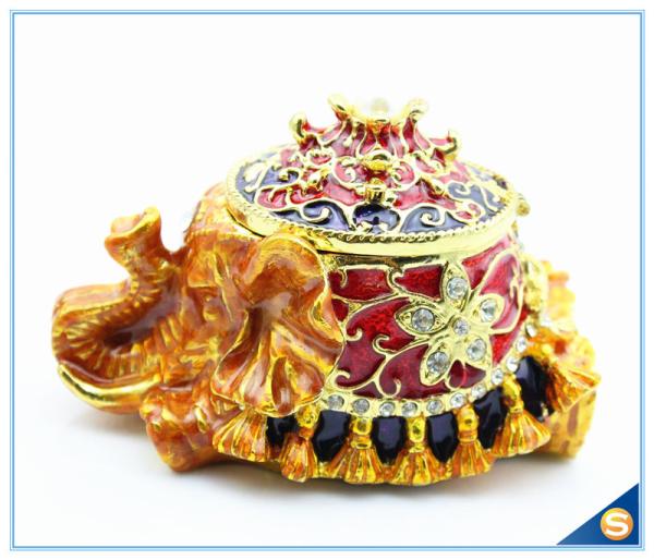 Fashion Elephant Design With Pearl High Quality Trinket Box Wholesale SCJ431