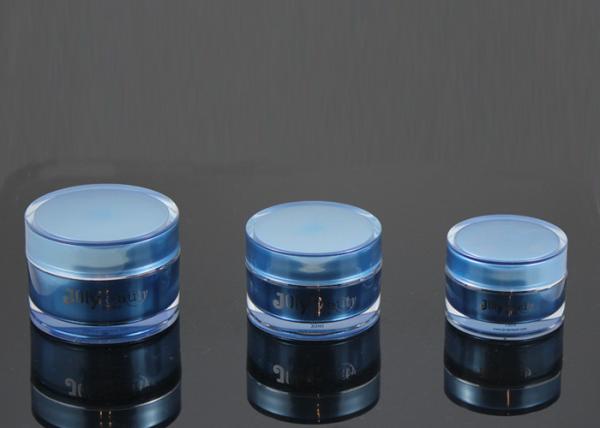 Swivel Empty Cosmetic Bottles Is Clear And Blue Plastic Lotion Jars