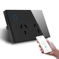 AU/USのガラス パネルの接触パワー ポイントSAAの承認の標準的なスマートな壁のソケットの出口