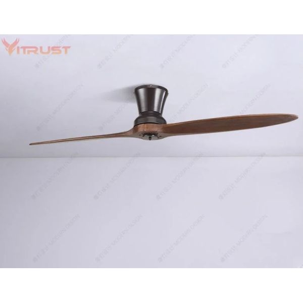 Dimmable ceiling fan with LED Light 60 inch Indoor wood Two-Blade Ceiling Fan light(WH-VLL-40)